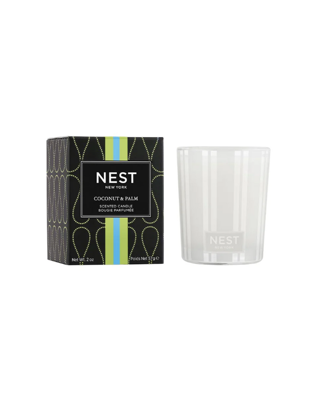 Nest Votive Candle 2oz Candles in Coconut & Palm at Wrapsody