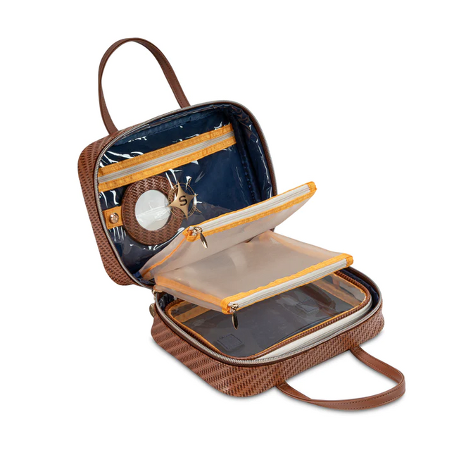 Traveler Rosewood Cognac Travel Accessories in  at Wrapsody