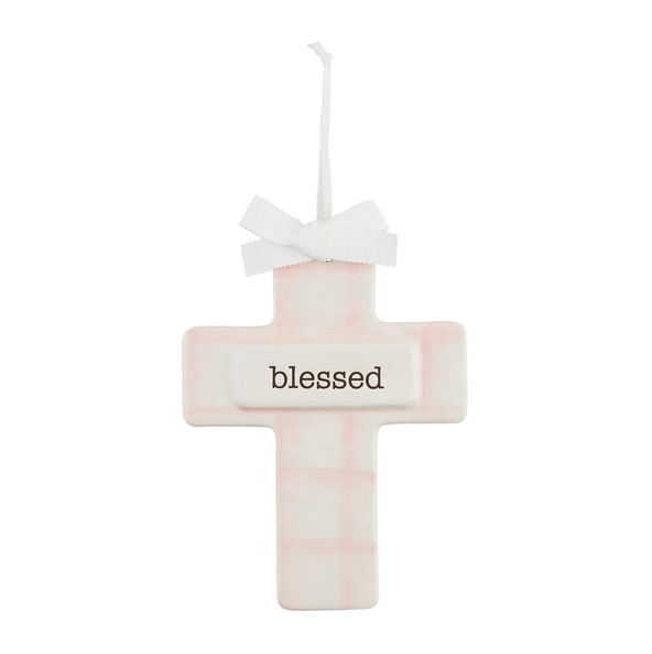 Keepsake Cross Ceramic Pink Baby in  at Wrapsody