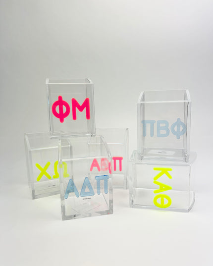 Sorority Acrylic Brush Box Greek in Alpha Chi Omega at Wrapsody