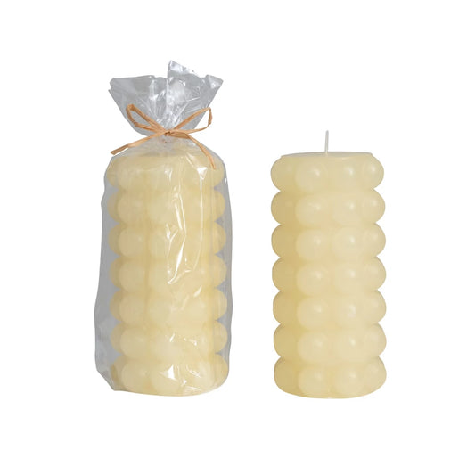 Unscented White Textured Candle Candles in Default Title at Wrapsody