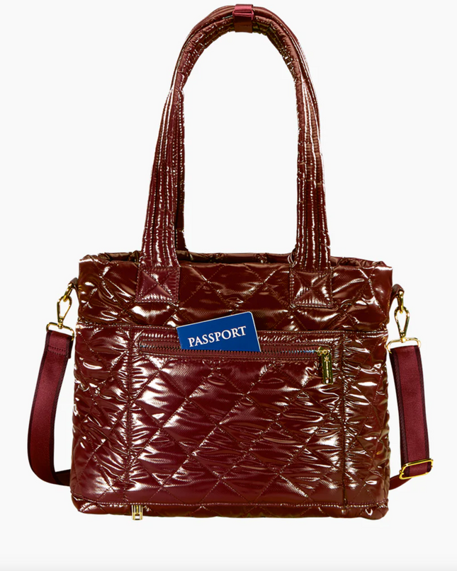 Oliver Thomas Wanderlust Tote Bordeaux Metallic Luggage, Totes in  at Wrapsody