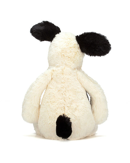 Jellycat Bashful Puppy Black & Cream Medium Soft Toys in  at Wrapsody