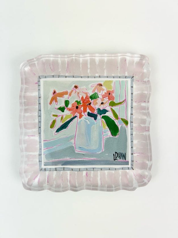 Coral Pop Acrylic Block Home Decor in  at Wrapsody