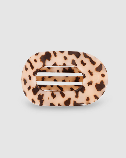 Teleties Flat Clip Round Small - Blonde Tortoise Hair Accessories in at Wrapsody