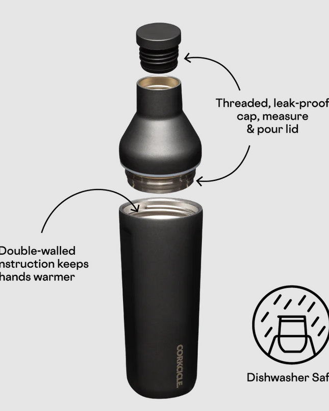 Corkcicle Cocktail Shaker - Ceramic Slate Drinkware in  at Wrapsody