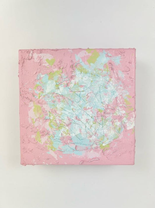 Bubblegum Pink Abstract Canvas Home Decor in  at Wrapsody
