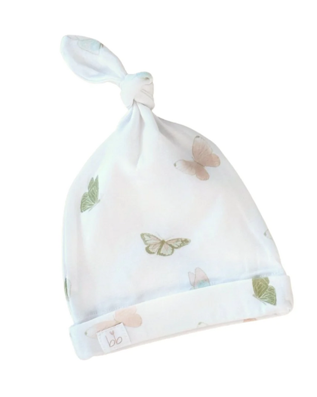 Top Knot Hat Butterflies Baby in  at Wrapsody