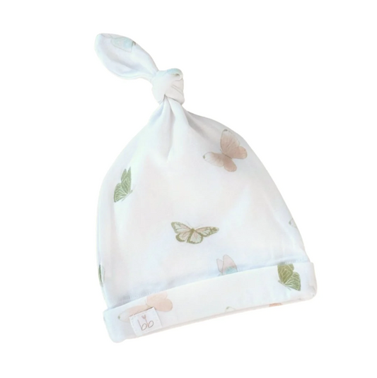 Top Knot Hat Butterflies Baby in  at Wrapsody