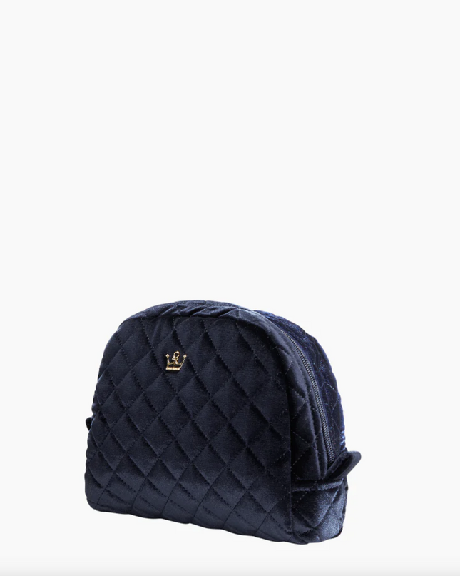 Oliver Thomas KST Medium Navy Velvet Travel Accessories in  at Wrapsody