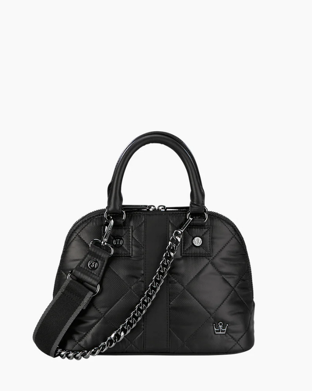 Oliver Thomas Mini Dome Satchel Black Handbags in  at Wrapsody