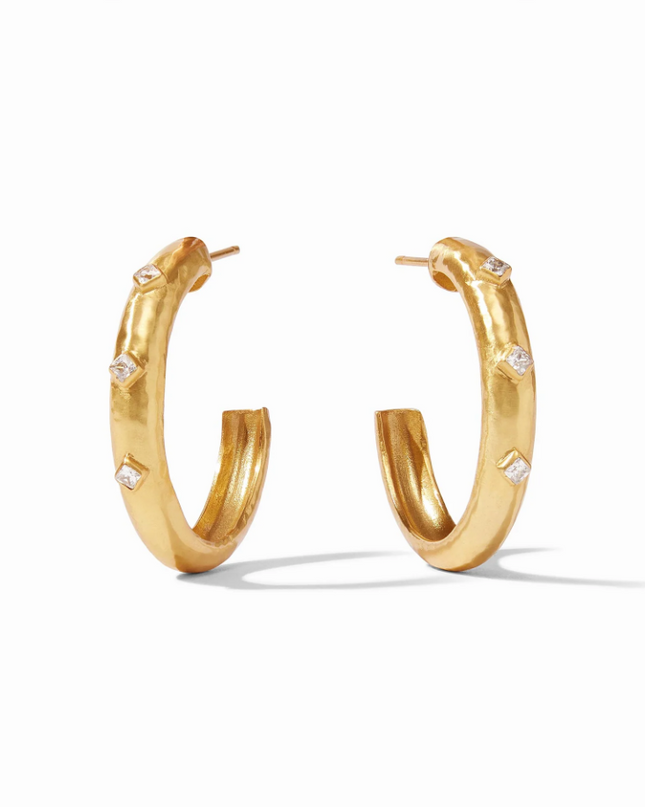 Julie Vos Noel Hoop Medium Earrings in  at Wrapsody