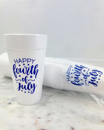 Party Cups Foam Drinkware in Happy Fourth Of July at Wrapsody