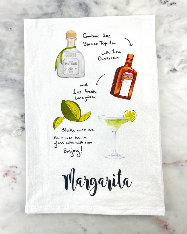 Margarita Recipe Towel Kitchen Towels in  at Wrapsody