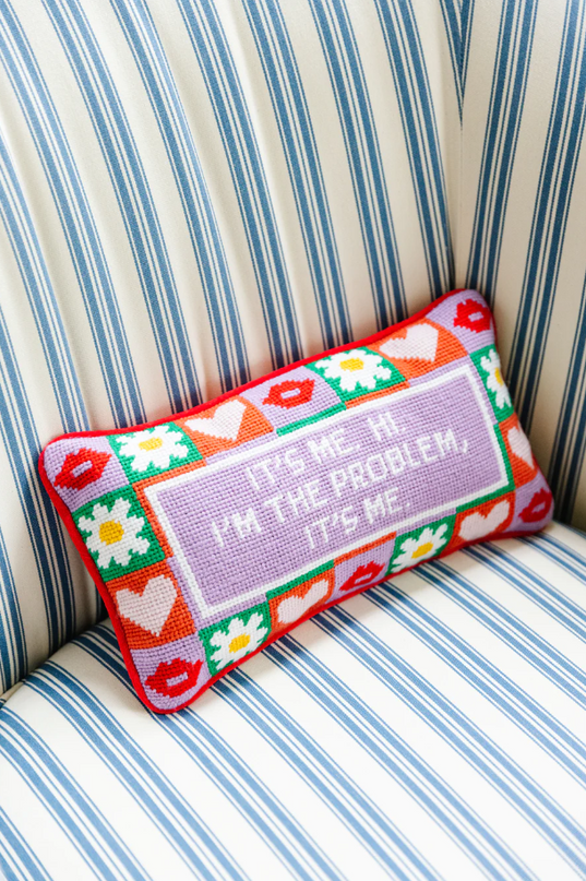 It's Me Needlepoint Pillow Pillows in  at Wrapsody