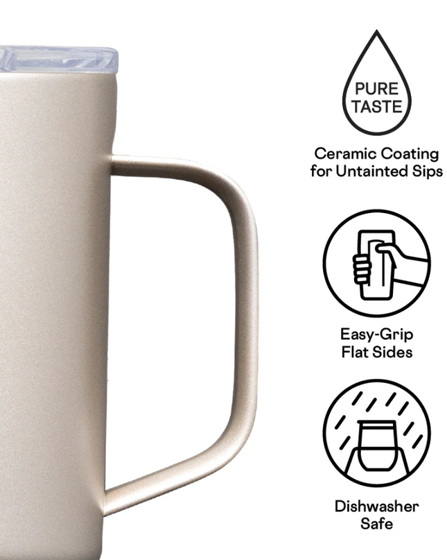 Corkcicle 16oz Mug - Latte W/Oat Milk Drinkware in  at Wrapsody