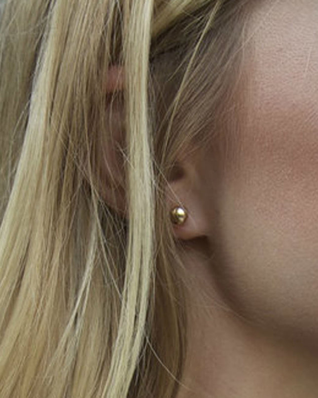 Enewton 6mm Ball Stud Gold Earrings in  at Wrapsody