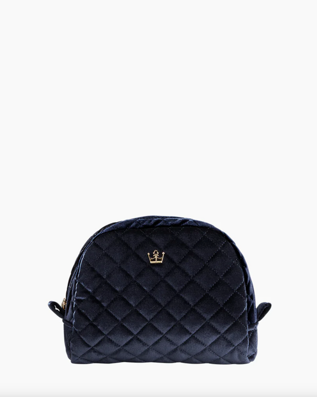 Oliver Thomas KST Medium Navy Velvet Travel Accessories in  at Wrapsody