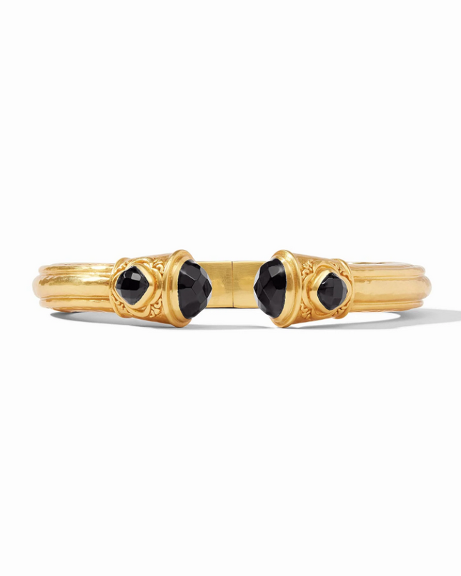 Julie Vos Astor Demi Cuff Obsidian Black Bracelets in  at Wrapsody