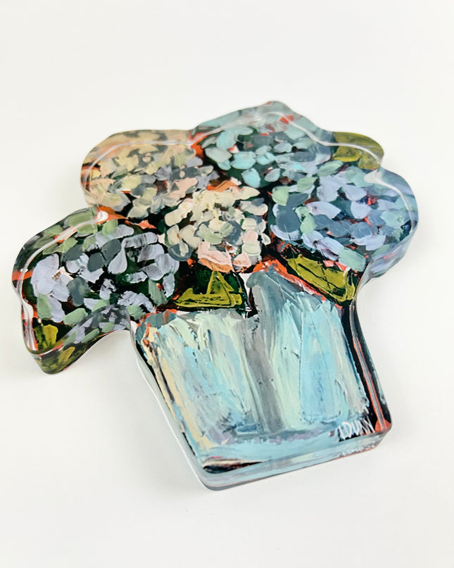 Blue Hydrangea Acrylic Block Home Decor in  at Wrapsody