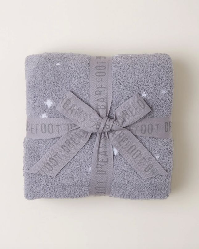 Barefoot Dream CozyChic Starry Blanket Blankets & Throws in Dove Gray at Wrapsody