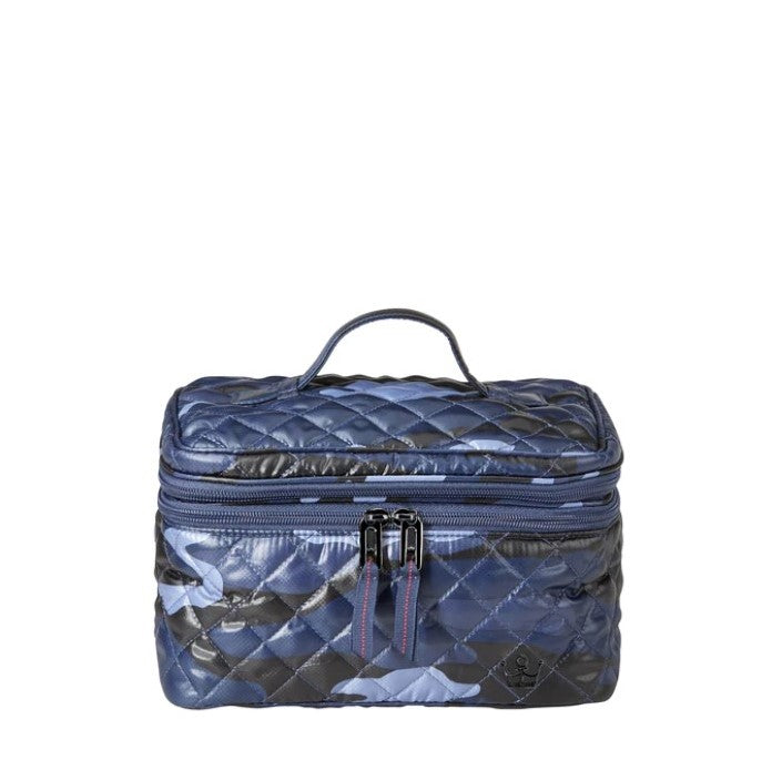 Oliver Thomas Not a Trainwreck Case Cosmetic Bags in Blue Camo at Wrapsody